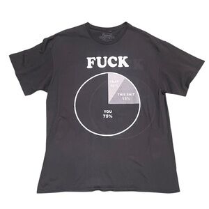 Spencer's Men's Black and White T-shirt Humor Offensive Size XL